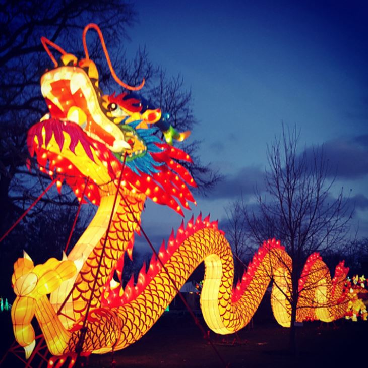 Chinese Antique Style Dragon Palace Lantern