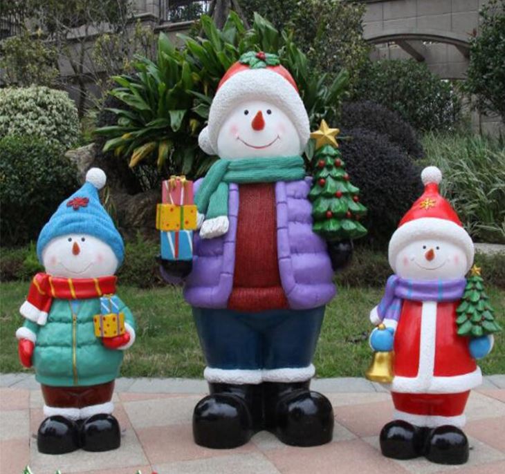 Christmas Decoration Snow Man Statue