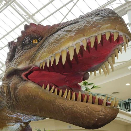 В натуральную величину Статуя T-Rex Аниматронная Голова Динозавра
